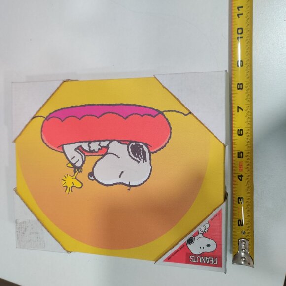 Peanuts Canvas Art Print  Snoopy Woodstock On Red Swim Raft Floaty 8.25x10.5" - Picture 10 of 13